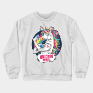 Unicorn Power - Magic Rainbow Cartoon Fantasy Crewneck Sweatshirt